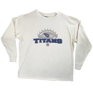Vintage Tennessee Titans Shirt Mens XL White NFL Football Long Sleeve Puma Y2K